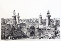 Zameer Hussain, 11 x 16 Inch, Pen ink On Paper, Cityscape Painting-AC-ZAH-119